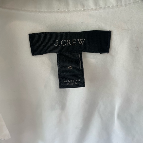 Jcrew White Cotton Button Down with Side detail - Picture 6 of 8